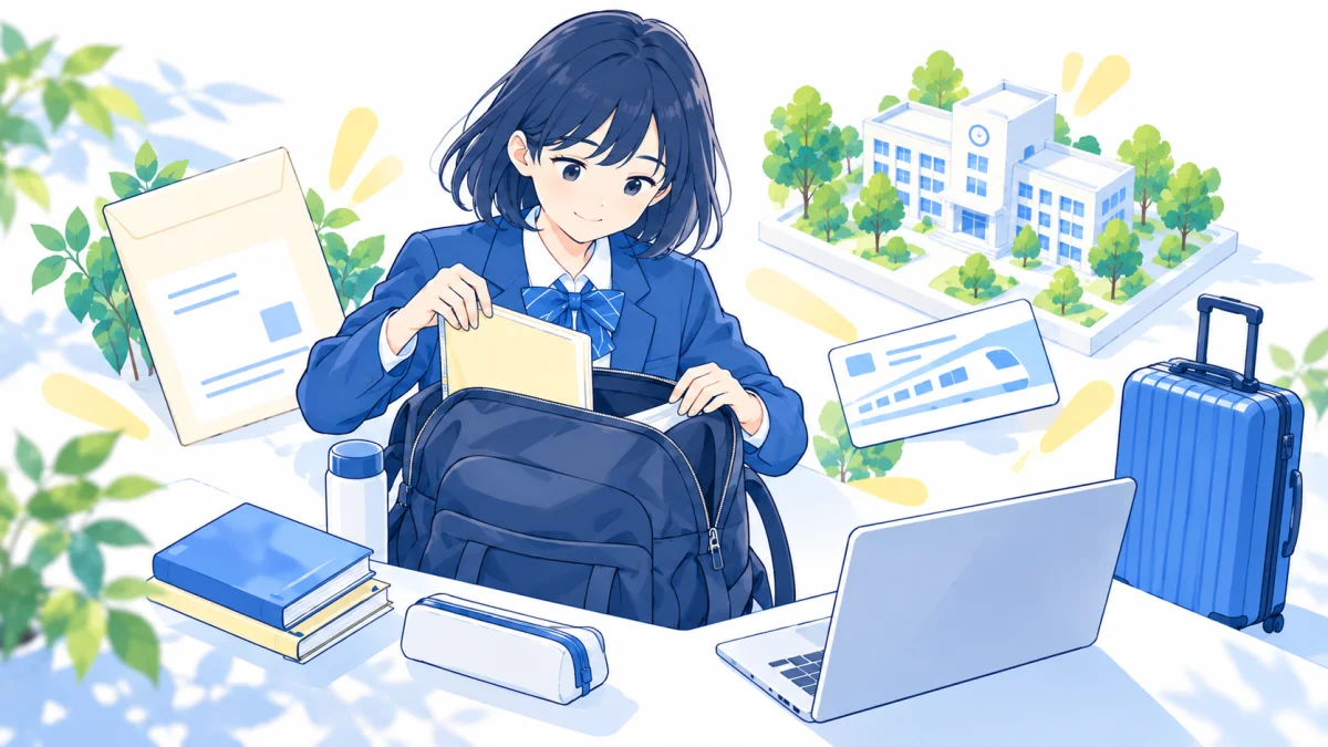 入学金や施設費、通学費など支援後にも残る費用を示すイラスト
